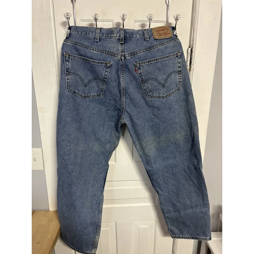 Levi's Men 38x30 Relaxed Fit 550 Straight Jeans Blue Denim 100% Cotton